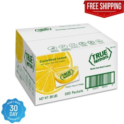 TRUE LEMON Water Enhancer Bulk Pack 0 Calorie Drink Mix Packets 500 Count