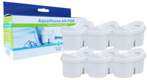 6 AquaHouse Water Filter Cartridge Compatible for Brita Maxfor Duomax jugs - Afbeelding 1 van 1