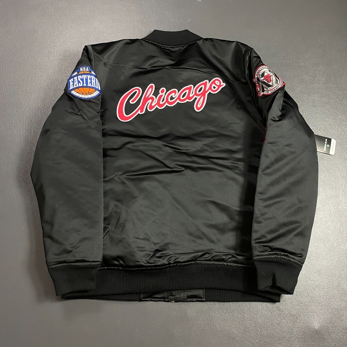 100% Authentic Chicago Bulls Mitchell Ness 1991 NBA Finals Satin 