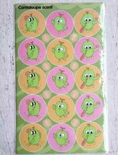 Vintage Scratch And Sniff Stickers Retro 80s 90s Food Cantaloupe Fruit Sticker