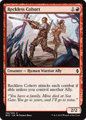 RECKLESS COHORT X4 SP *BATTLE FOR ZENDIKAR*