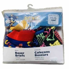  New Old Navy Boys Sonic the Hedgehog Underwear 3 Pack Boxer Briefs Size M/6