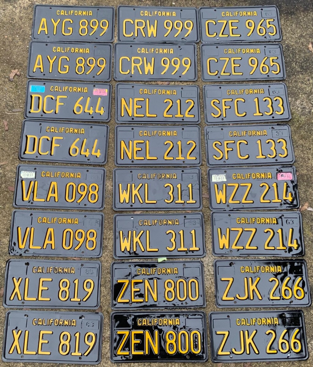 【値下げ中】激レア！シリアルナンバー0003 マイナーズランプ真鍮Lサイズ VARIOUS NUMBERS 1963 base California DMV CLEAR PAIRS black car