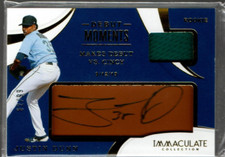 2020 Immaculate Collection Debut Moments Memo Leather #24 Justin Dunn Auto /99