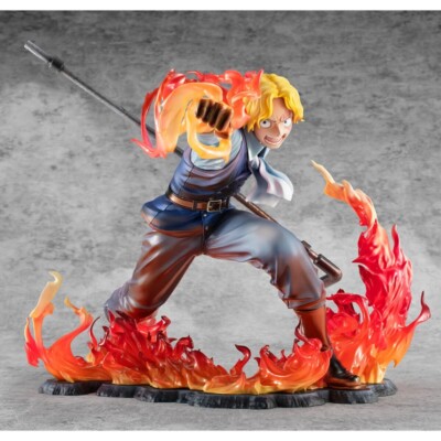 ONE PIECE Sabo Fire Fist Inheritance 1/8 P.O.P. Limited MegaHouse in Brown Box