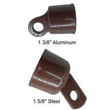 Brown Rail Ends for Chain Link Fence