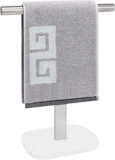 T-Shape Hand Towel Holder-Bath Towel Rack-Standing with Balanced Base Towel Bar