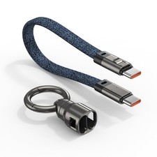 A.S USB C Cable Keychain Charger Cable, Short 240W PD Fast Charging Cord, USB C