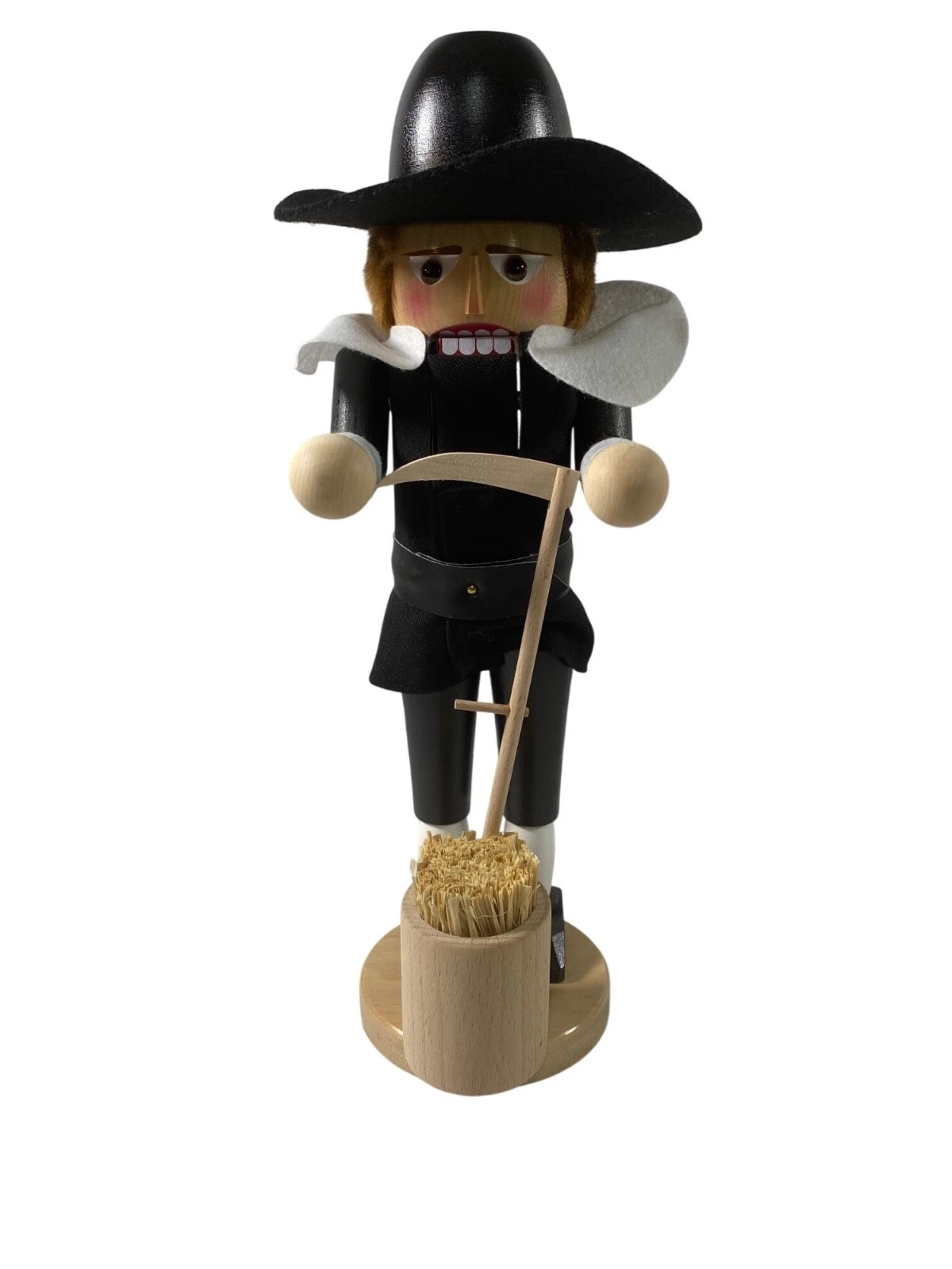 Steinbach Wooden Nutcracker Pilgrim Farmer Handmade In Germany 17” Collectible