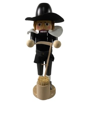 Steinbach Wooden Nutcracker Pilgrim Farmer Handmade In Germany 17  Collectible