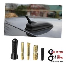 Car Short Antenna Aluminum Radio Antennas Replacement Carbon Fiber 1.37 Black