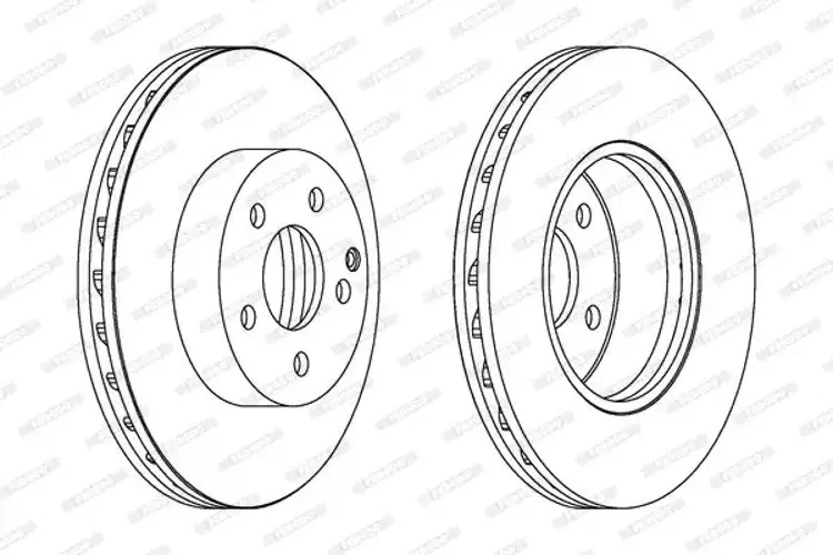 2x Brake disc Vented DDF1690C FERODO for MERCEDES-BENZ C-CLASS T-Model SLK - Image 2 of 2
