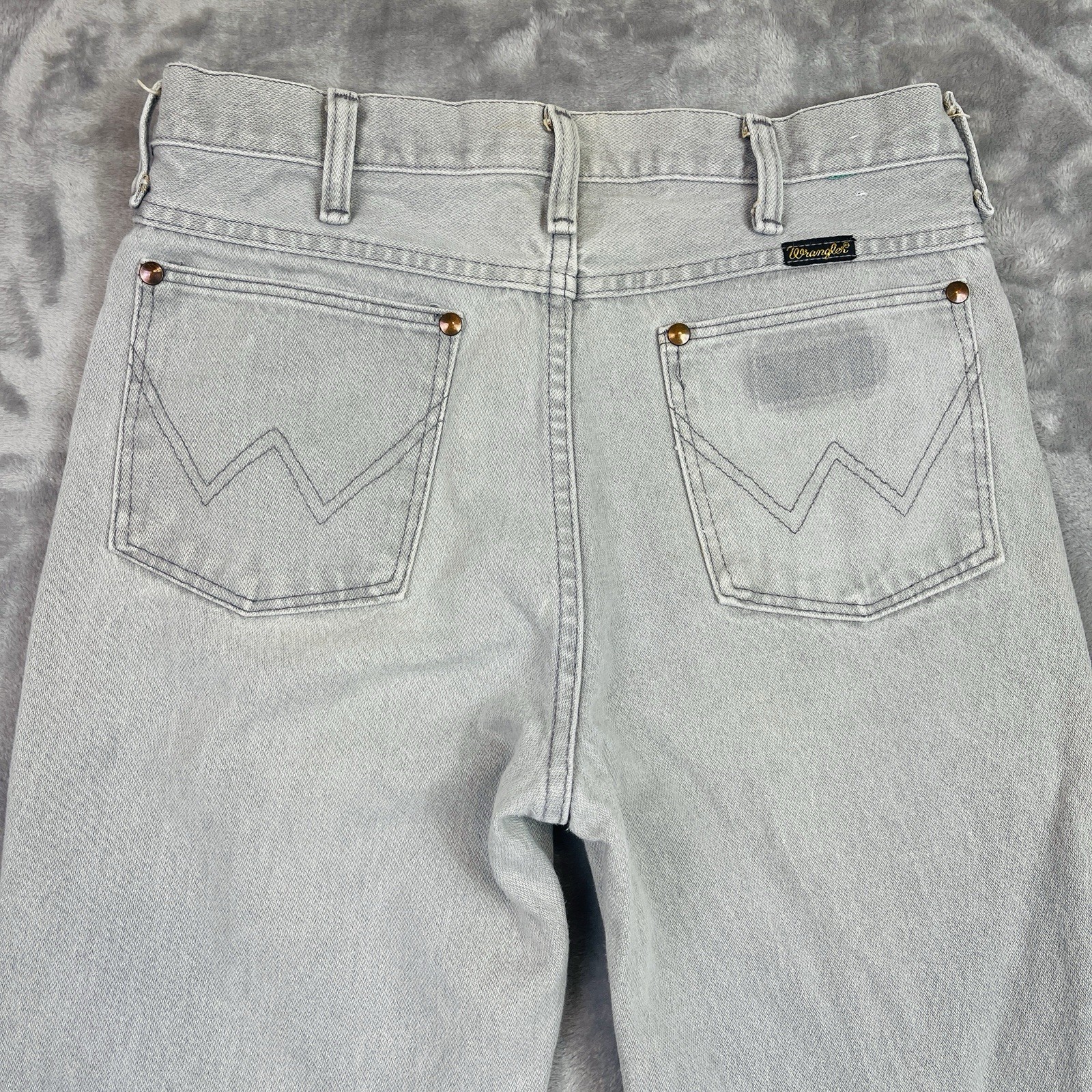 Vintage Wrangler Jeans 32x34 Mens Slim Fit Cowboy Cut Light Gray USA 936GRY thumbnail 5