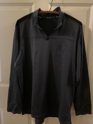 Spyder Active Men s 1/4 Zip Pullover Navy Athletic Top Est L