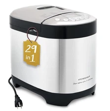 KITCHENARM 29 Programs - 3 Loaf Sizes - 3 Crust Colors, Stainless Steel 