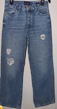 U.S. Polo Assn Women  s Jeans High Rise Straight Leg Distressed Blue EU 36 US 4