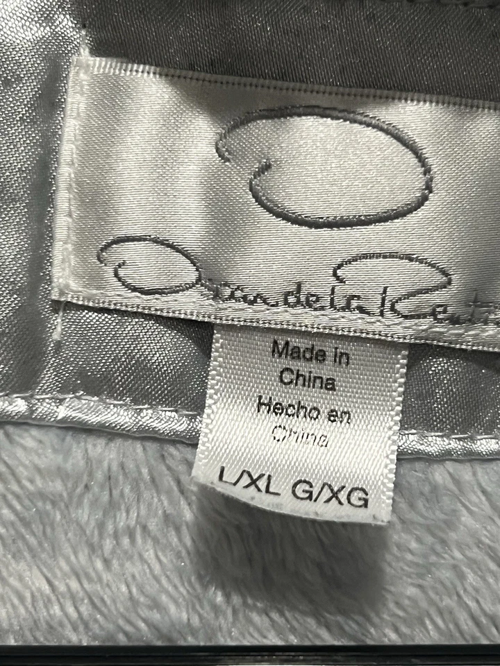 Bata para mujer Oscar de La Renta de felpa polar cremallera completa gris leopardo L/XL EXCELENTE Foto 4 de 4