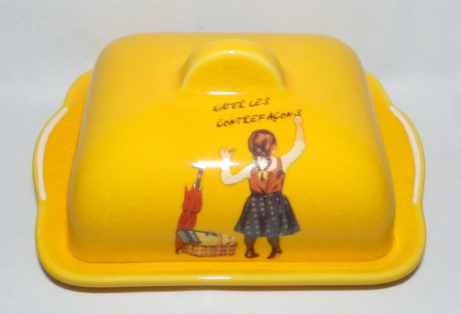 Chocolat Menier Yellow Butter Dish Éviter Les Contrefaçons French Corner Nestle
