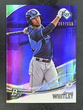 2016 Bowman Platinum #TP-GW Garrett Whitley /250 Top Prospects Purple