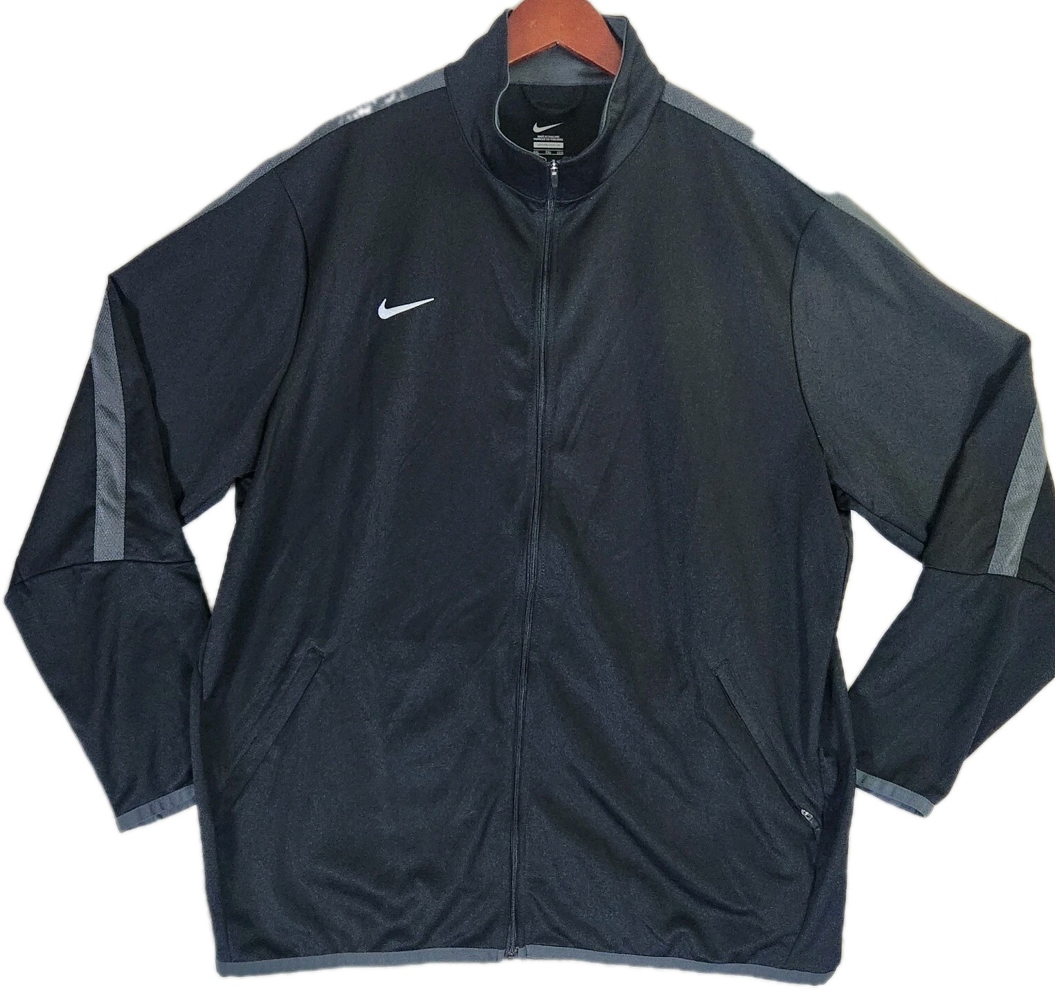 SACAI X NIKE Nike Track Jacket Uomo 2XL Dri Fit Grigio Manica Lunga Full Zip Performance