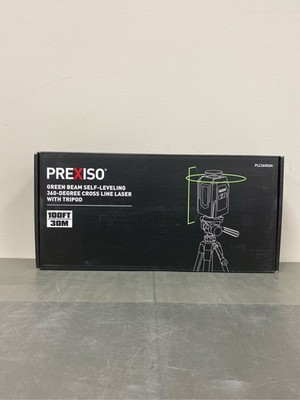PREXISO 360° Laser Level with Tripod, 100Ft Cross Line Leveler- PLC360SGA