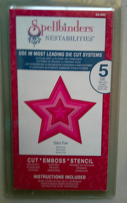 Spellbinders - Nestabilities Stars 5 S4-092 Cutting Dies 5 Dies