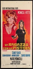 LOCANDINA ORIGINALE LA RAGAZZA CON LA PISTOLA MONICA VITTI MARIO MONICELLI 1968