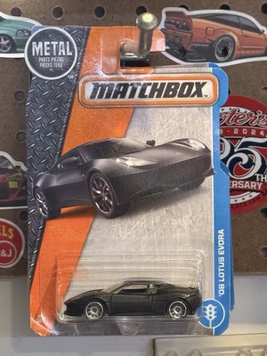 2017 MATCHBOX METAL MBX ADVENTURE CITY '08 LOTUS EVORA MATTE BLACK