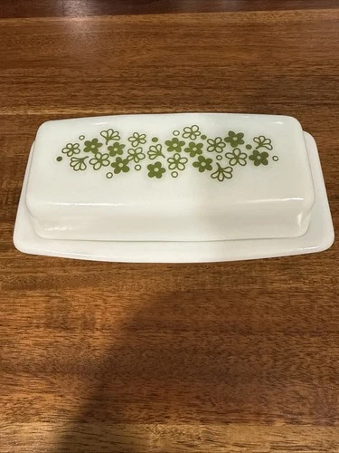 Pyrex Corelle Crazy Daisy Spring Blossom Butter Dish Vintage
