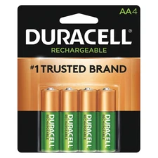 DURACELL DX1500R4 Rechargeable Battery,AA,1.2VDC,PK4 21LN85