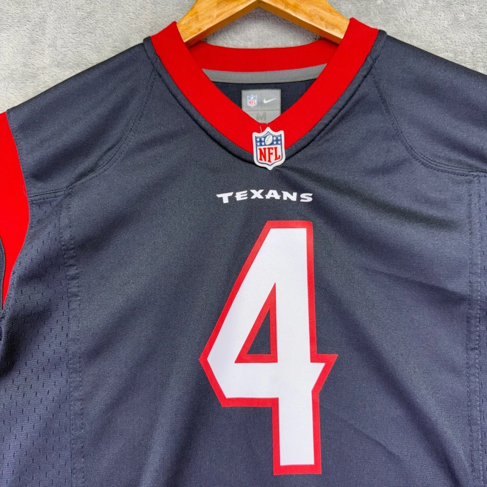 Camiseta deportiva juvenil de los Houston Texans JJ Watt #4 NFL Nike azul marino talla M Foto 2 de 4