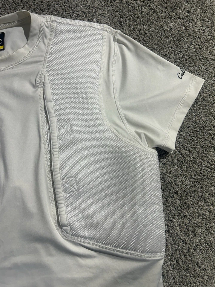 Cabelas Concealed Carry Shirt Mens Large White Tactical Holster Short Sleeve Tee - Image 3 of 4