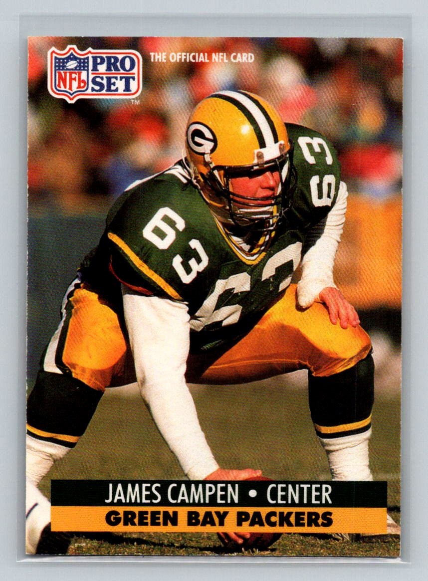 1991 Pro Set Rookie RC #508 James Campen Green Bay Packers Football Card