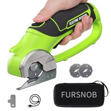 Upgraded 4V Cordless Scissors, Cardboard Cutter with 3 Blades,Case, USB Charg...