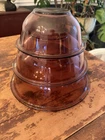 Set of 3 Vintage Pyrex Purple Amethyst Glass Nesting Mixing Bowls