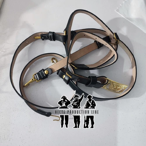 US Civil War Union Cavalry Officer Leather Sword Belt Eagle Buckle