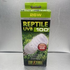 Exo Terra Reptile UVB 100 - Bulb - 26W for Tropical Terrarium New in Box