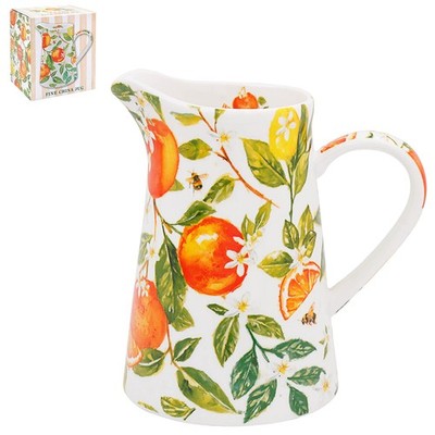 Keramik Krug Orange & Zitrone Jennifer Rose Olivenhain Botanisch Fruchtig Krug