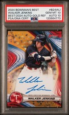 2024 Bowman's Best Walker Jenkins 2024 Best Auto-Gold Ref /50 #B24WJ PSA 10