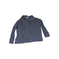 Polo Ralph Lauren Kids Long Sleeve Polo Shirt 4/4T Navy Blue with Red Pony