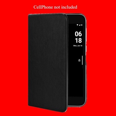 Black Hard PC+PU Leather Back Case f Microsoft Surface Duo 2 5G 8.3'' CellPhone