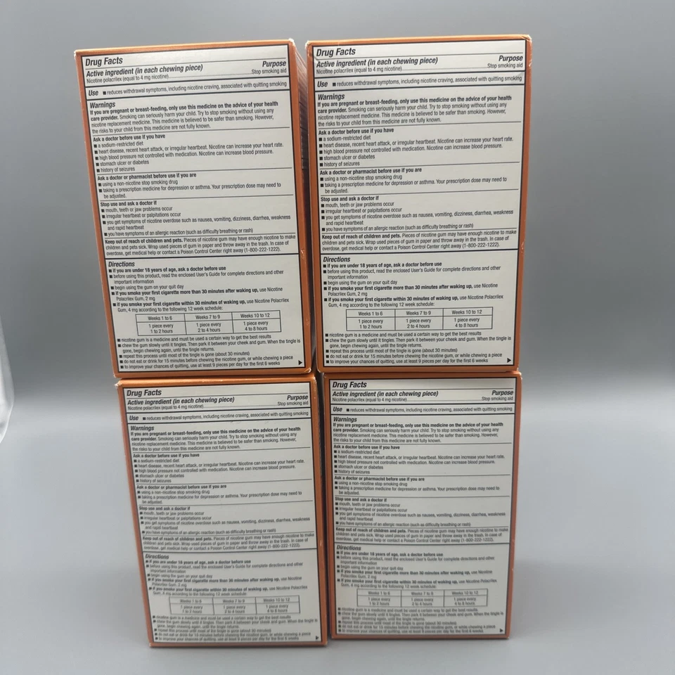 Goma de nicotina Rite Aid recubierta sabor fruta 4 mg 100 un. cada una X 4 cajas caducan 4/26 Foto 4 de 4