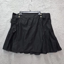 UTK Utility Kilt Size 44 Poly Cotton Black Waist Pockets