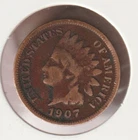 US Rare Old West 1907 Indian Head Penny Coin American Collection Shield Cent USA