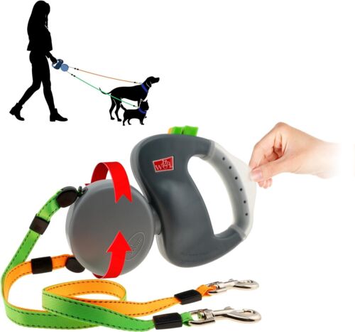 Lightweight Dual Dog Leash with Tangle-Free Design - Ideal for Two Medium Dogs - Picture 3 of 10