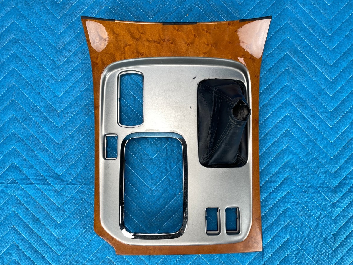 Lexus LX470 Center Console Wood Trim Panel Shifter Bezel w/ Boot