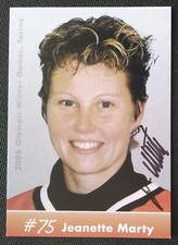 8297 Jeanette Marty Schweiz Ice Hockey 2006 Olympics AK original signiert