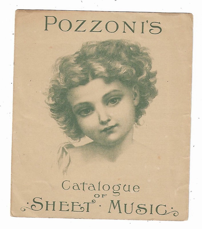 Old Advertising Pozzoni's Catalogue Of Sheet Music Complexion Powders Premiums