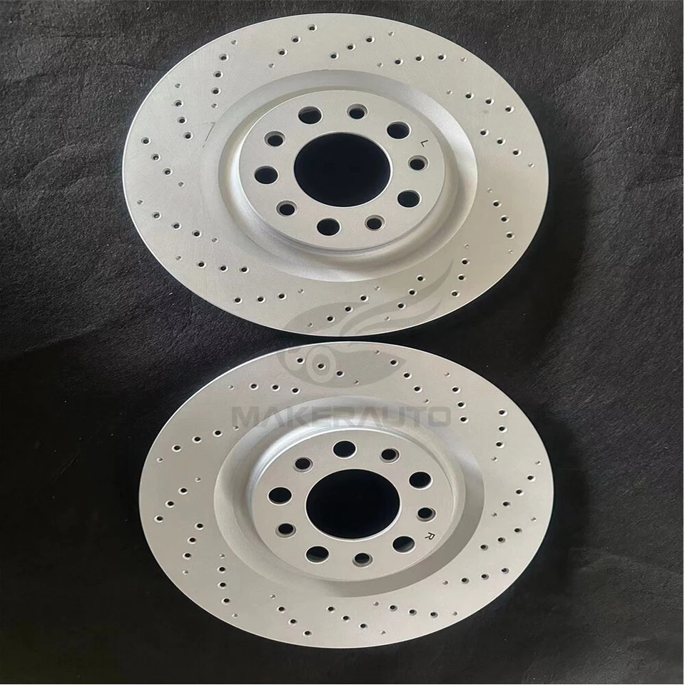 Front Rear brake rotors & PADS W/Sensors For Alfa Romeo Giulia 2.0L 17-22 Foto 2 de 4