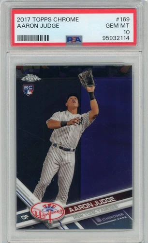 2017 Topps Chrome Baseball Rookie #169 Aaron Judge PSA 10
